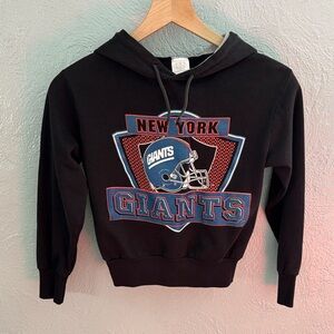 Vintage GTS New York Giants Black Hoodie Sweatshirt Kids Size Medium